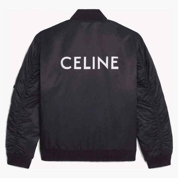 Celine Nylon People Bomber Jacket svart
