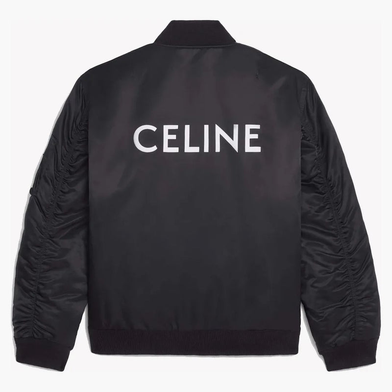 Celine Nylon People Bomber Jacket svart