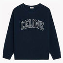 Celine Oversized Ribbed Wool Sweater Navy