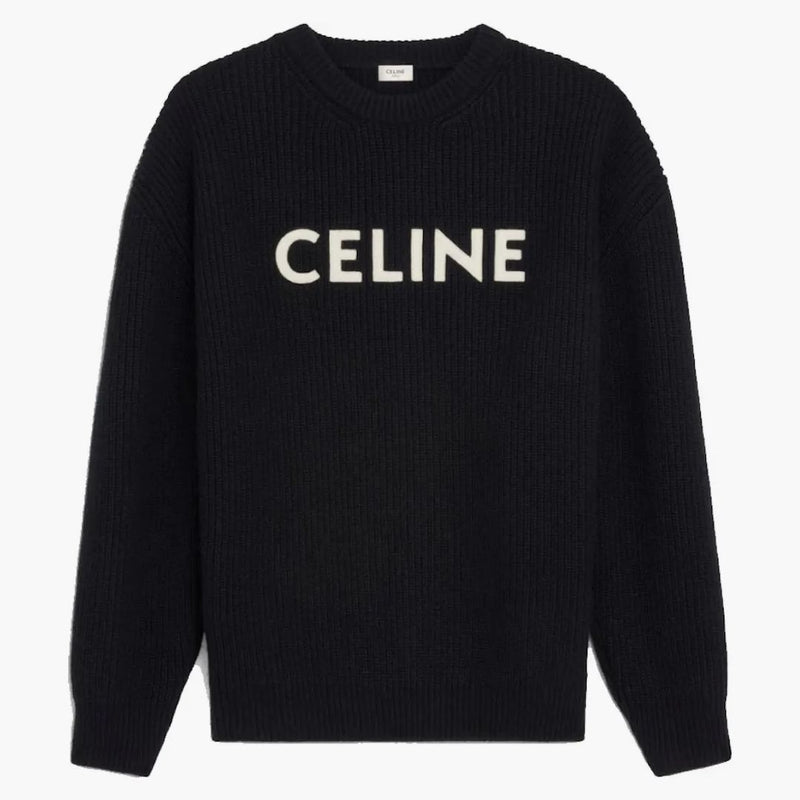 Celine överdimensionerad tröja i ullsvart