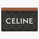 Celine Print Triomphe Card Holder Tan