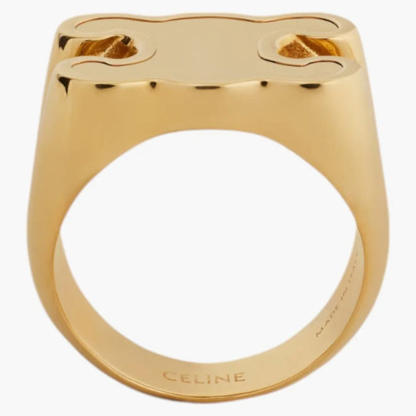 Celine Ring i mässing med guldfinish Chevaliere Gold