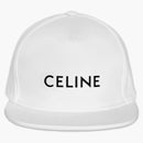 Celine Snapback Cotton Cap White