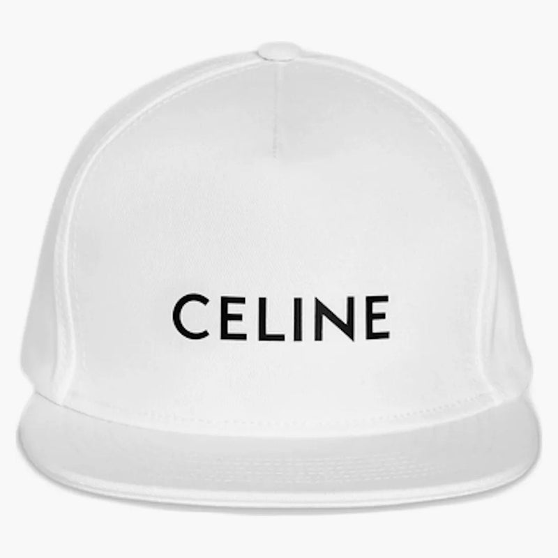 Celine Snapback Cotton Cap White