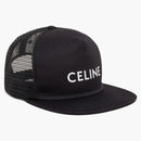 Celine Snapback Mesh Cap Black