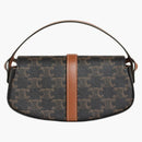 Celine Tabou Clutch on Strap Triomphe Tan