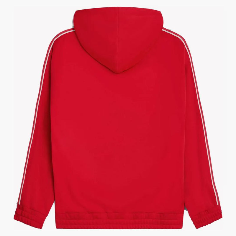 Celine Tracksuit Jacket med Celine Brodery i dubbel ansiktströja rött/off vitt