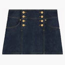 Celine Trapeze Płukana płukana dżinsowa mini spódniczka