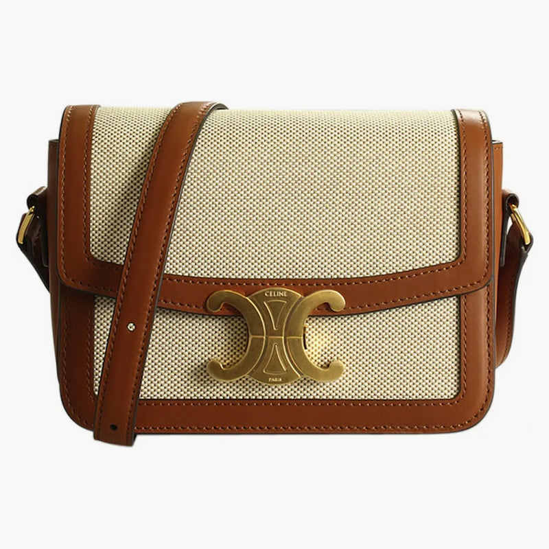 Celine Triomphe Bag Canvas Tan/Brown