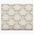 Celine Triomphe Canvas Small Flap Wallet White
