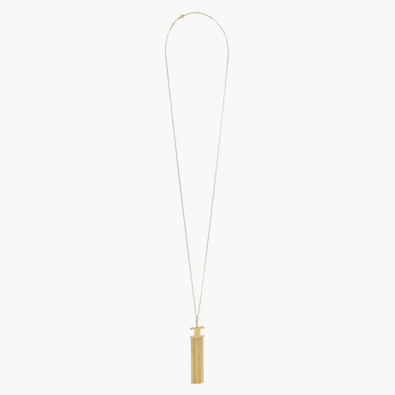 Collana lunghe tra frangia foline di Celine in oro in ottone in ottone