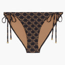 Celine Triomphe Metalwork In Monogram Matte Jersey Swim Bottom Toffee/brown