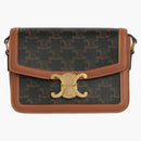 Celine Triomphe Shoulder Bag Teen Triomphe Tan