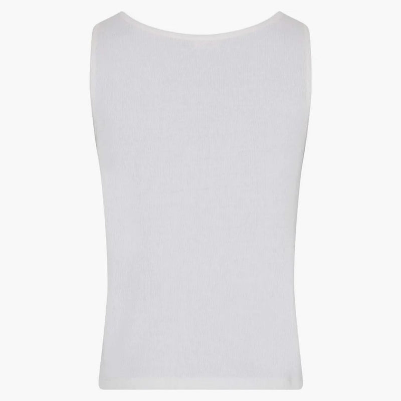 Celine Triomphe Tank Top i Silk Jersey White/Black