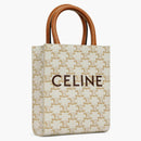 Celine Vertical Cabas Triomphe Mini White