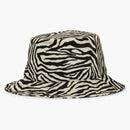 Celine Zebra-Print Bucket has in Cotton Gabardine Off White/Black