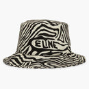 Celine Zebra-Print Bucket has in Cotton Gabardine Off White/Black