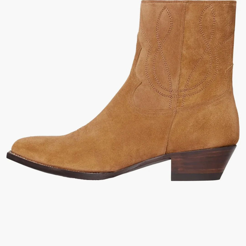 Celine zippade västra boot havana