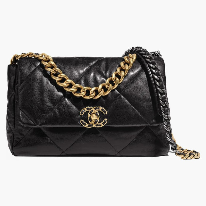 Chanel 19 Flap Bag Lambskin Duży czarny