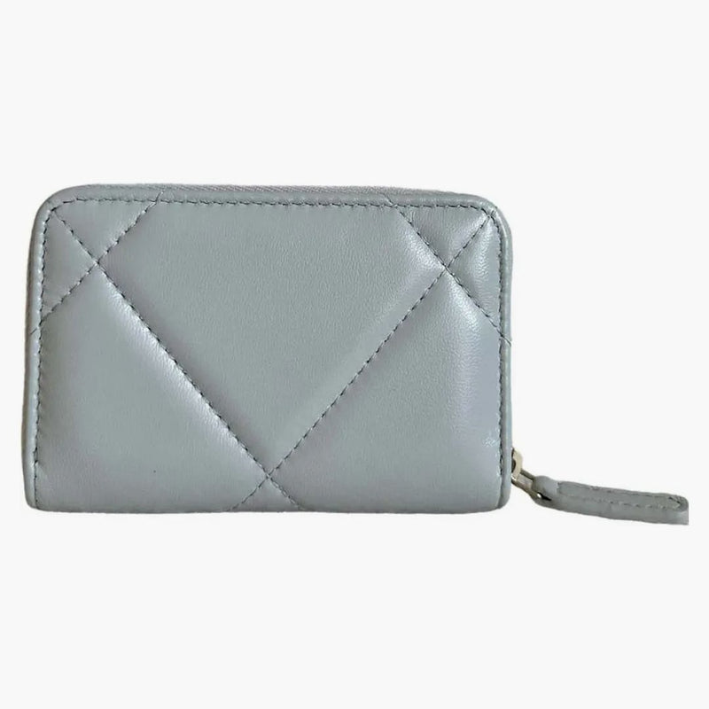 Chanel 19 Zipped Coin Purse Light Grey (ap0949)