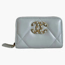 Chanel 19 Zipped Coin Purse Light Gray (AP0949)