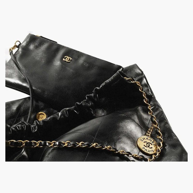 Chanel 22 handväska 22s Calfskin Black
