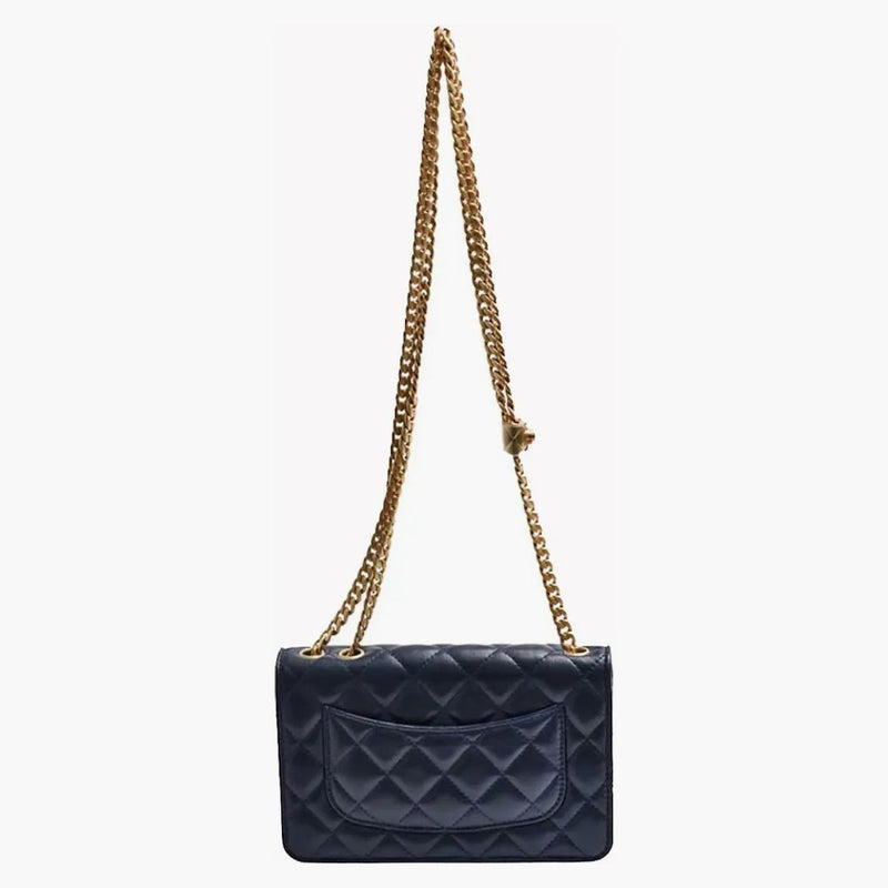 Chanel Adjustable Strap Woc Navy Blue (ap3043)