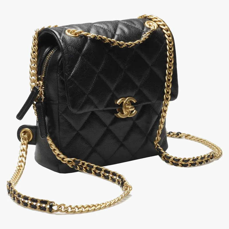 Chanel Backpack With Chain Black