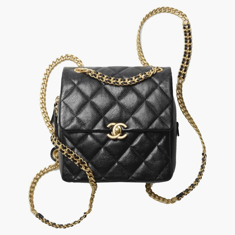 Chanel Backpack With Chain Black