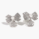 Chanel Bow Tie Earring Silver (AB8004)