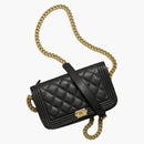 Chanel Boy Chanel Flap Phone Holder With Chain Black (ap3013-b09142-94305)