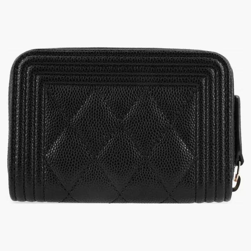 Chanel Boy Zipped Coin Purse Black/Gold
