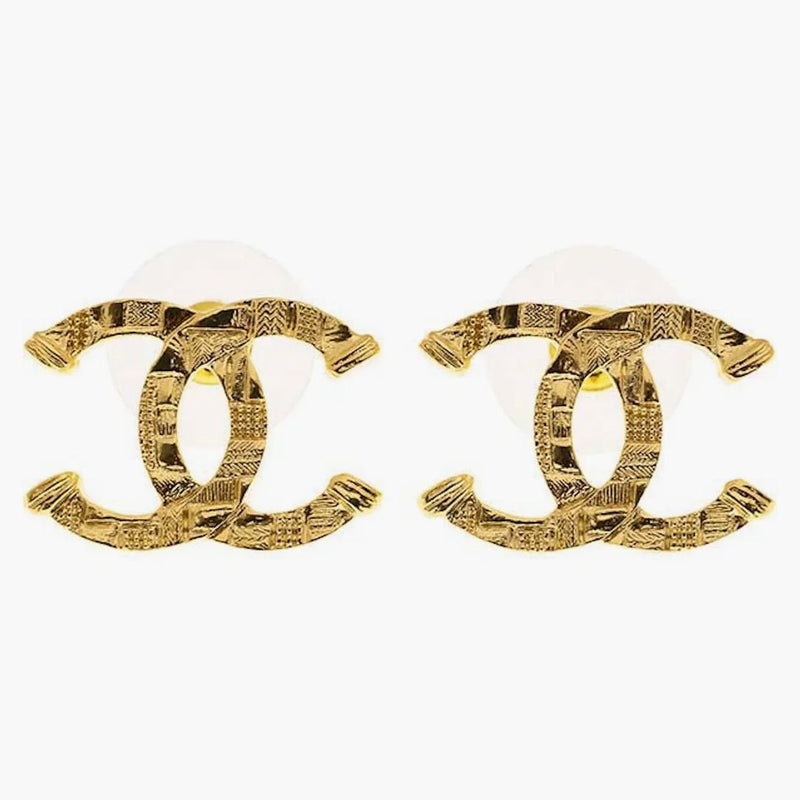 Chanel CC Logo Earrings Gold (ABB375)