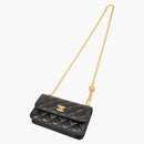 Chanel Camellia Adjusting Buckle Chain With Gold Cc Logo Phone Holder Shoulder Bag Black (ap3298-b10702-94305)