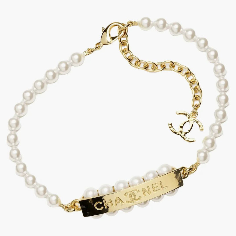 Chanel Choker Dark Gold/Pearly White (ryc. 848 B14643 NS018)
