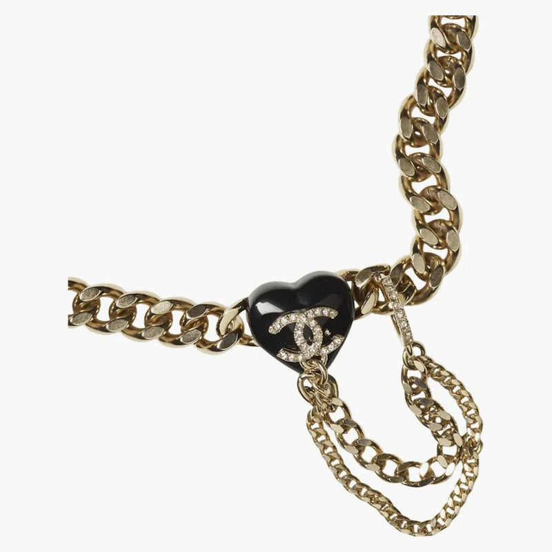 Chanel Choker Necklace AB9405 Gold/Black