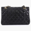 Chanel Classic Double Flap Quilted Caviar Gold-Tone Small Black