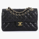 Chanel Classic Double Flap Quilted Caviar Gold-Tone Small Black