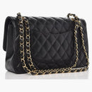 Chanel Classic Double Flap Quilted Caviar Gold-Tone Medium Black