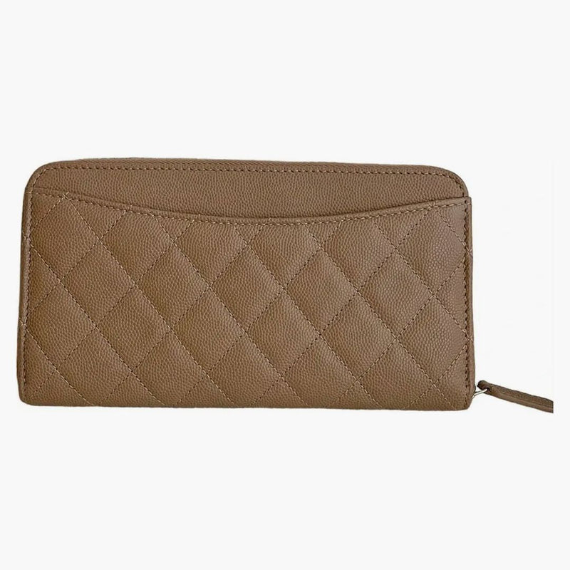 Chanel Classic Long Zamapowany portfel Biege (AP0242)