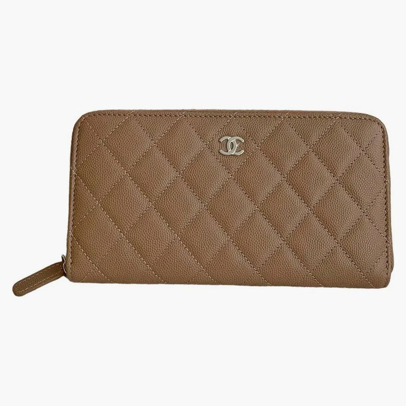 Chanel Classic Long Zamapowany portfel Biege (AP0242)