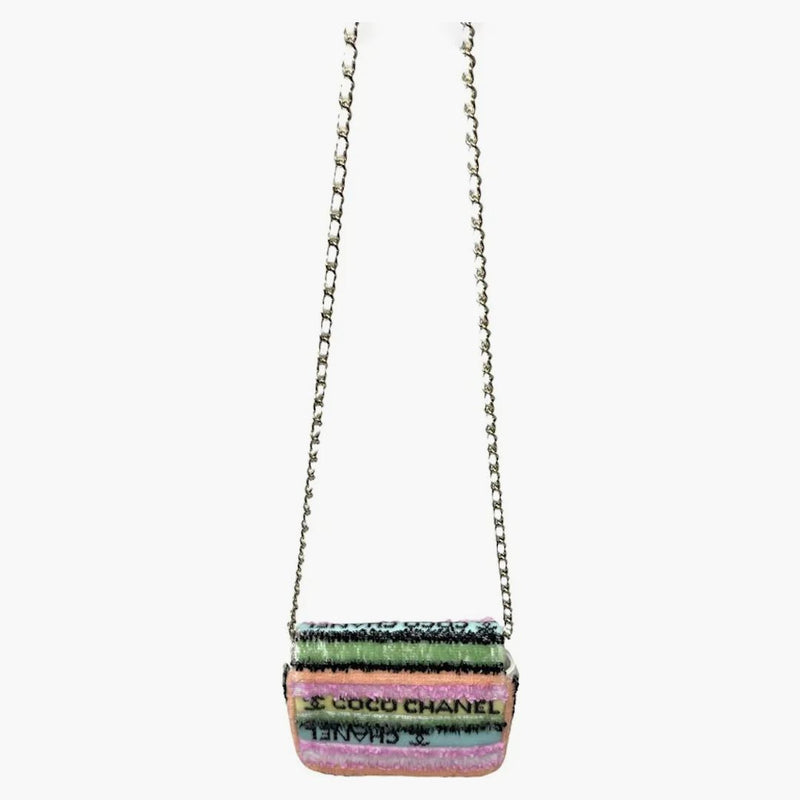 Chanel Classic paljetter Mini Flap Bag Multicolor