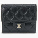 Chanel Classic Small Flap Tri-Fold Wallet Black (AP0229)