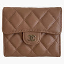 Chanel Classic Small Flap Wallet Beige (AP0231)