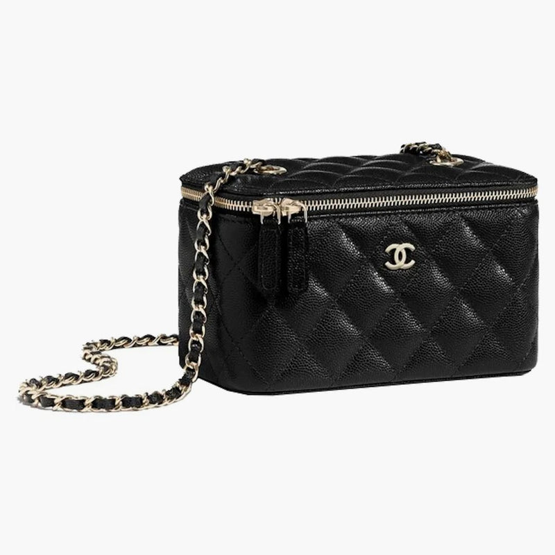 Chanel Classic Vanity 22C taška s řetězovým černou