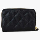 Chanel Classic Zipped Coin Purse Black (AP0216)