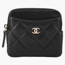 Chanel Classic Square Coin Coin Purse Black/Gold