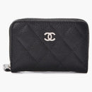 Chanel zip coin purse quilted