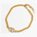 Chanel Crystal CC Logo Náhrdelník Gold (AB8930)