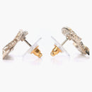 Chanel Crystal Timeless CC Earrings Light Gold
